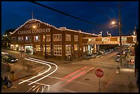 Monterey Canning Company building at night. Monterey, California, USA ( color)