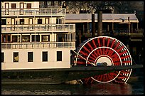 Paddle Wheel of the steamer  Delta King. Sacramento, California, USA (color)