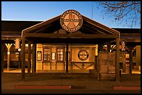 Southern Railroad station at dusk. Sacramento, California, USA