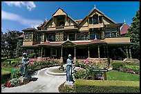 Main facade. Winchester Mystery House, San Jose, California, USA (color)