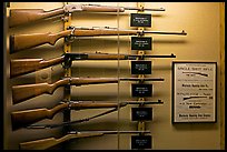 Collection of Winchester rifles. Winchester Mystery House, San Jose, California, USA (color)