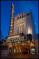 California Theatre at dusk. San Jose, California, USA