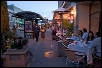 Outdoor dining, Castro Street, Mountain View. California, USA ( color)