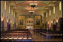 Chapel interior, Mission Santa Clara de Asis, Santa Clara University. Santa Clara,  California, USA (color)
