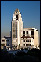 Los Angeles City Hall in Art Deco style. Los Angeles, California, USA (color)