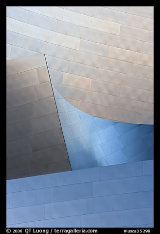 Facade detail, Walt Disney Concert Hall. Los Angeles, California, USA (color)