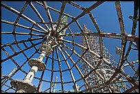 Tower seen from Gazebo, Watts Towers. Watts, Los Angeles, California, USA ( color)