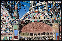 Detail of Watts Towers, built over the course of 33 years by Simon Rodia. Watts, Los Angeles, California, USA ( color)