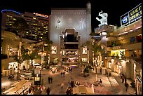 Hollywood and Highland shopping complex at night. Hollywood, Los Angeles, California, USA