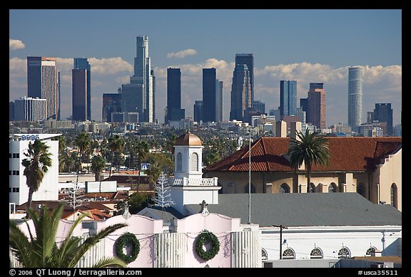 Downtown skyline. Los Angeles, California, USA (color)