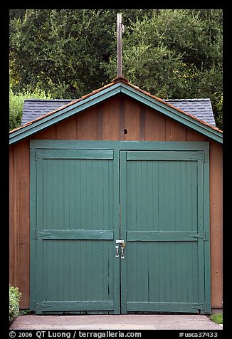 Hewlett-Packard garage, birthplace of Silicon Valley. Palo Alto,  California, USA (color)