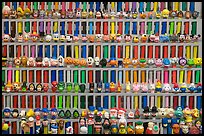 Set of Pez dispensers, Museum of Pez memorabilia. Burlingame,  California, USA (color)