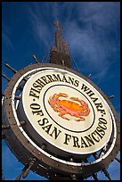 Fishermans Wharf sign against sky. San Francisco, California, USA ( color)