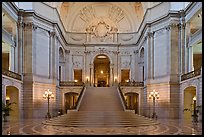 Inside San Francisco City Hall. San Francisco, California, USA (color)