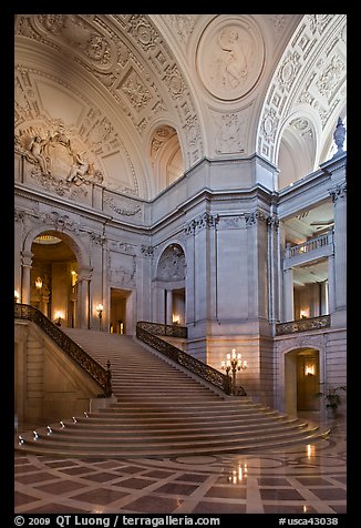 City Hall interior. San Francisco, California, USA (color)
