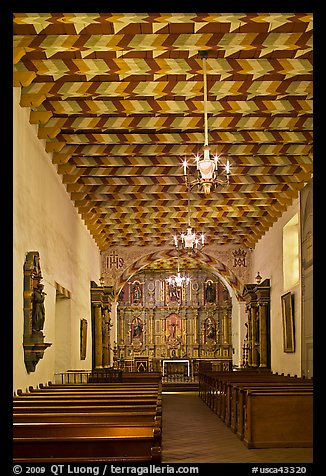 Interior of the Mission Dolores Chapel. San Francisco, California, USA