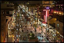 Third Street Promenade by night. Santa Monica, Los Angeles, California, USA ( color)