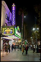 Criterion Movie theater at night, Third Street Promenade. Santa Monica, Los Angeles, California, USA