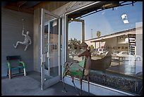 Sculptures, gallery, and reflections, Bergamot Station. Santa Monica, Los Angeles, California, USA