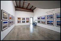 Photographic exhibition in gallery, Bergamot Station. Santa Monica, Los Angeles, California, USA (color)