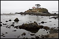 Battery Point Lighthouse on semi-islet, Crescent City. California, USA (color)