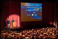 Ken Burns and Dayton Duncan present National Parks film, Cowell Theater, Fort Mason Center. San Francisco, California, USA (color)