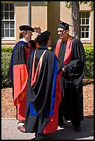 Academics in traditional dress. Stanford University, California, USA (color)