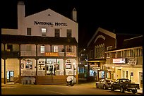 National Hotel by night, one of California oldest, Jackson. California, USA