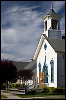 White church. Half Moon Bay, California, USA