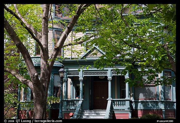 Victorian house, Preservation Park. Oakland, California, USA (color)