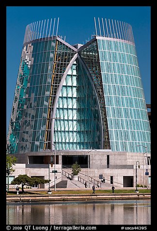 Cathedral of Christ the Light on Lake Merritt shores. Oakland, California, USA (color)