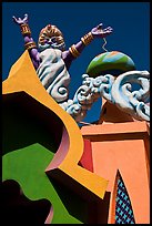 Multicolored architectural details, Fairyland. Oakland, California, USA