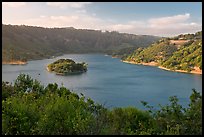 Lake Chabot reservoir, late afternoon. Oakland, California, USA ( color)