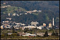 Buildings and hills in spring. Berkeley, California, USA (color)