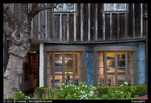 Art gallery housed in old house. Carmel-by-the-Sea, California, USA (color)