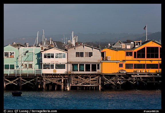 Fishermans wharf pier. Monterey, California, USA (color)