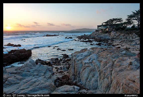 Butterfly house at sunset. Carmel-by-the-Sea, California, USA (color)
