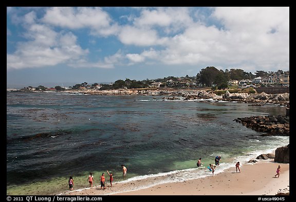 Lovers Point beach. Pacific Grove, California, USA (color)