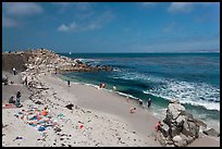 Beach at Lovers Point. Pacific Grove, California, USA (color)