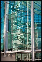 Rotunda glass and reflections, San Jose City Hall. San Jose, California, USA (color)