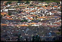 Rooftops of single family homes, Evergreen. San Jose, California, USA