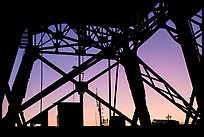 Crane base at sunset, Shipyard No 3, World War II Home Front National Historical Park. Richmond, California, USA ( color)