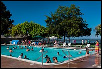 Public swimming pool, McNears Beach County Park. San Pablo Bay, California, USA ( color)