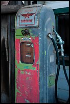 Old gas pump, China Camp State Park. San Pablo Bay, California, USA (color)