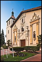 Santa Clara University Mission Santa Clara de Asis. Santa Clara,  California, USA (color)
