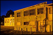 Mare Island naval shipyard at night, Vallejo. San Pablo Bay, California, USA ( color)