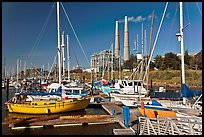 Harbor and power plant, Moss Landing. California, USA ( color)