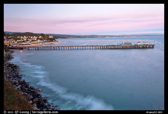 Fishing Pier at sunset. Capitola, California, USA