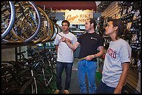 Bicycle shopping. Stanford University, California, USA (color)