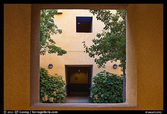 Adobe style architecture, Schwab Residential Center. Stanford University, California, USA